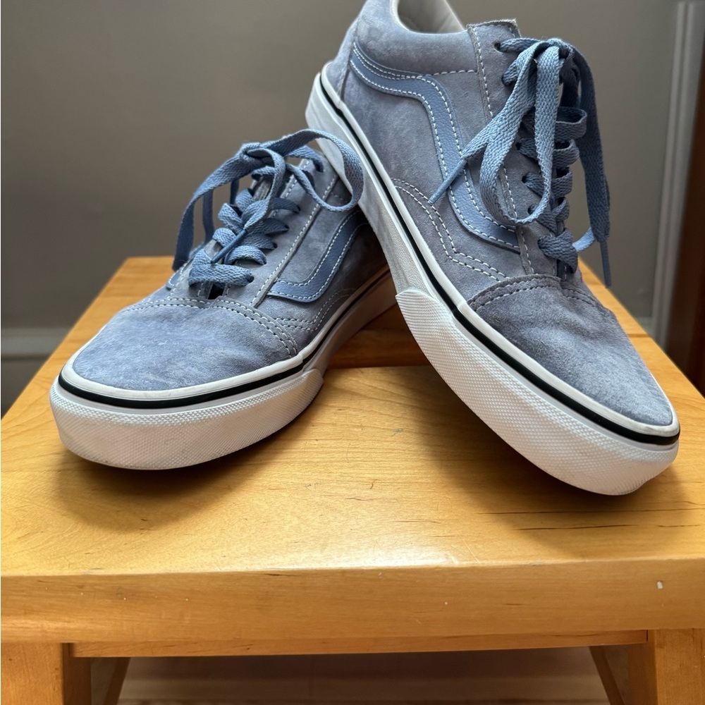 Vans Women’s Old Skool Tempest Blue Suede Sneakers Size 7.5